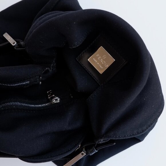 Authentic Preowned Fendi Black Nylon Baguette Shoulder Bag - Picture 11 of 13